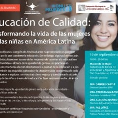 IFUW Seminar: Quality Education for Girls & Women in Latin America